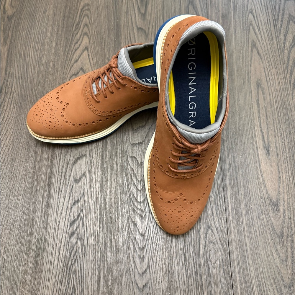 Cole Haan ØriginalGrand Wingtip Oxford – Tan Leather - Blue Sole - 11M